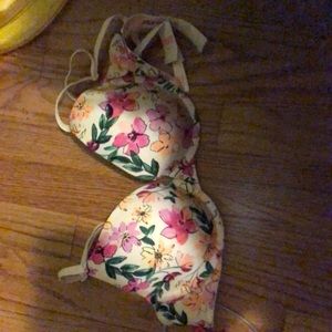 Never worn multi color floral bra